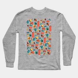 Martial Arts Pattern (colorful) Long Sleeve T-Shirt